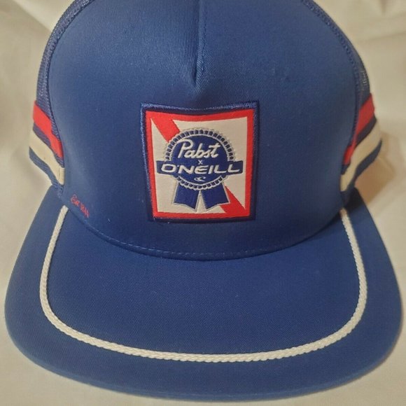 Pabst O'Neil Blue Mesh Trucker Hat Cap Snapback - Picture 1 of 8